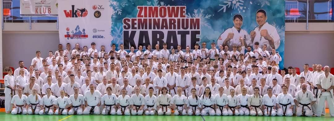 Uczestnicy Zimowego Seminarium Karate w Ełku